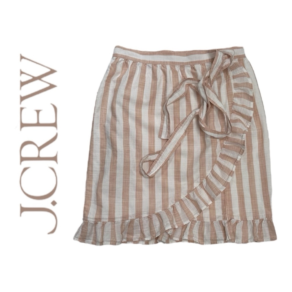 J. Crew Striped Wrap Mini Skirt • Size 00